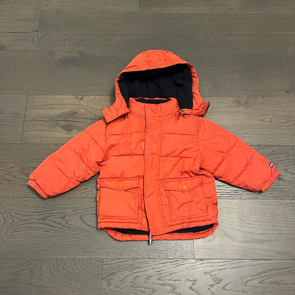 Gap orange kids warmest jacket sz 3T EUC